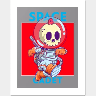 Space Cadet Skeleton Posters and Art